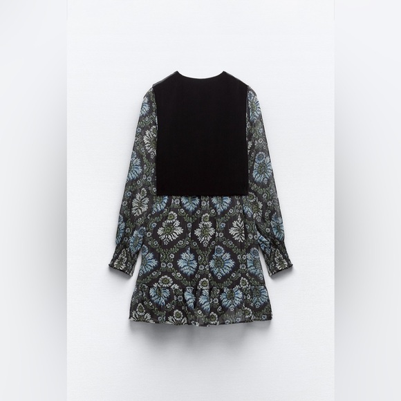 ZARA ~ PRINTED DRESS WITH VEST - Picture 7 of 10